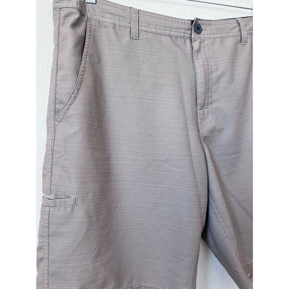 DaHui Board Shorts Swim Trunks Mens Size 38 Tan Hybrid Collection Unlined Stripe - Picture 3 of 5